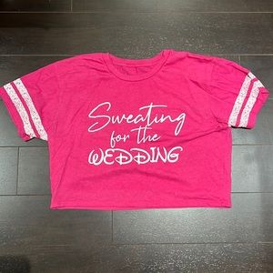 sweating for the wedding crop top
